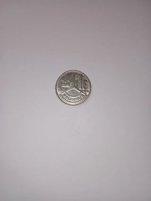 Moneda 1F Bélgica 1989 Baudouin I