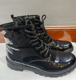 Botas Geox Niña Talla 38 Charol Negro