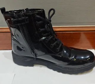 Botas Geox Niña Talla 38 Charol Negro