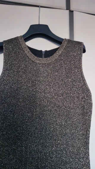 Abito lamé nero e oro