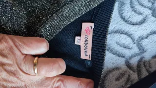 Abito lamé nero e oro