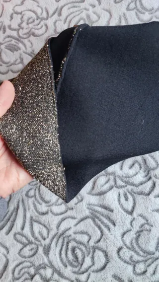 Abito lamé nero e oro