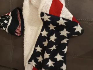 Sciarpone e cappello bandiera americana