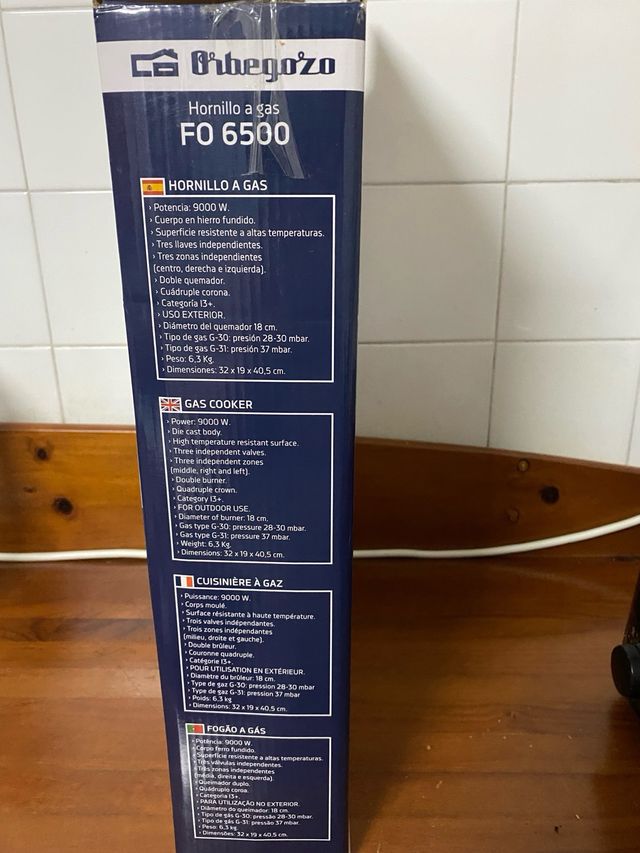 Fornello a gas Orbegozo FO 6500 9000W