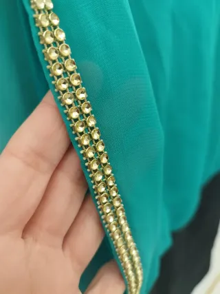 Vestido Duo Tul Negro y Turquesa