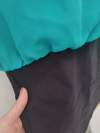 Vestido Duo Tul Negro y Turquesa