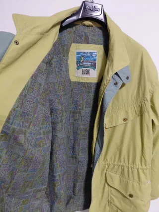 Giacca vintage gialla e verde