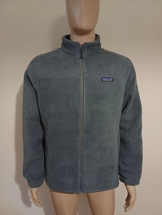 Patagonia pile zip hoodie grey L