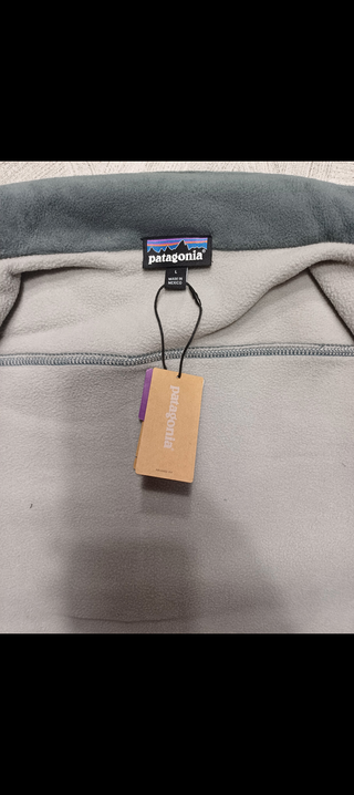 Patagonia pile zip hoodie grey L