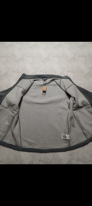 Patagonia pile zip hoodie grey L