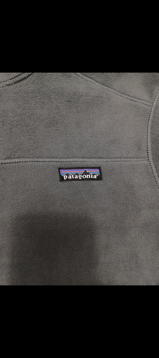 Patagonia pile zip hoodie grey L