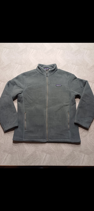 Patagonia pile zip hoodie grey L
