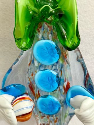 Statuina Pagliaccio Vetro Murano H 42cm