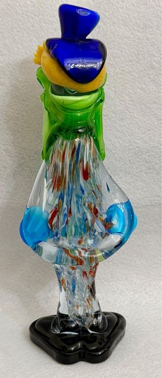 Statuina Pagliaccio Vetro Murano H 42cm