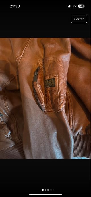 Cazadora aviador Redskins marrón