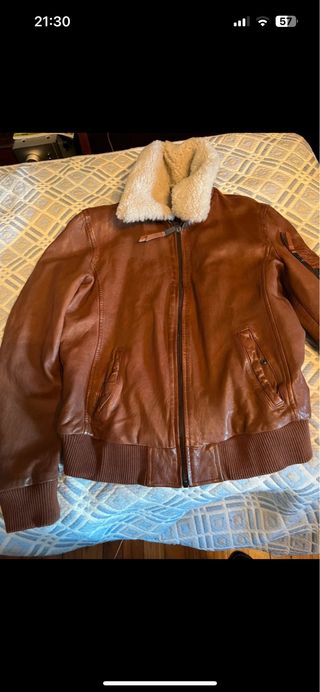 Cazadora aviador Redskins marrón