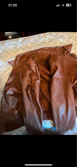 Cazadora aviador Redskins marrón