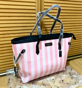 Bolso Tote Victoria's Secret Rayas