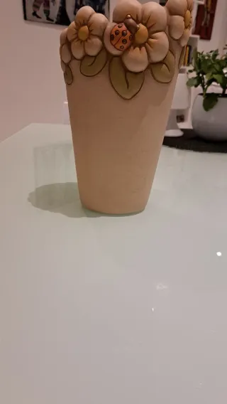 Vaso grande Thun fiori e coccinella