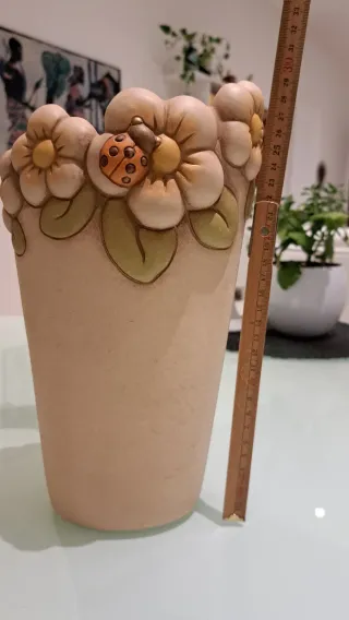 Vaso grande Thun fiori e coccinella