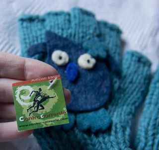 Mezzi guanti lana gufetto Controcorrente