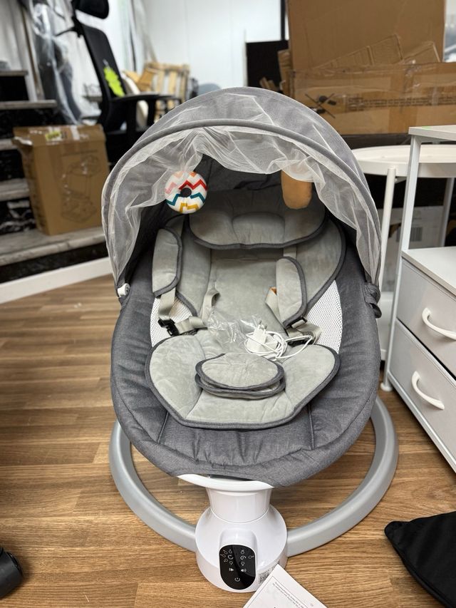Hamaca eléctrica bebé gris