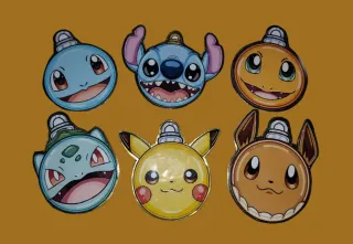 Esferas decorativas personajes.