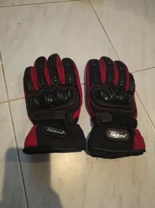 Guantes Moto Invierno Madbike Rojos y Negros