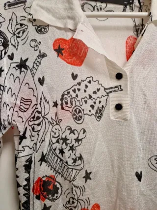 Polo Bimba y Lola Blanco Estampado T M