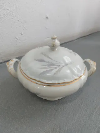 Vajilla Santa Clara Porcelana Dorada