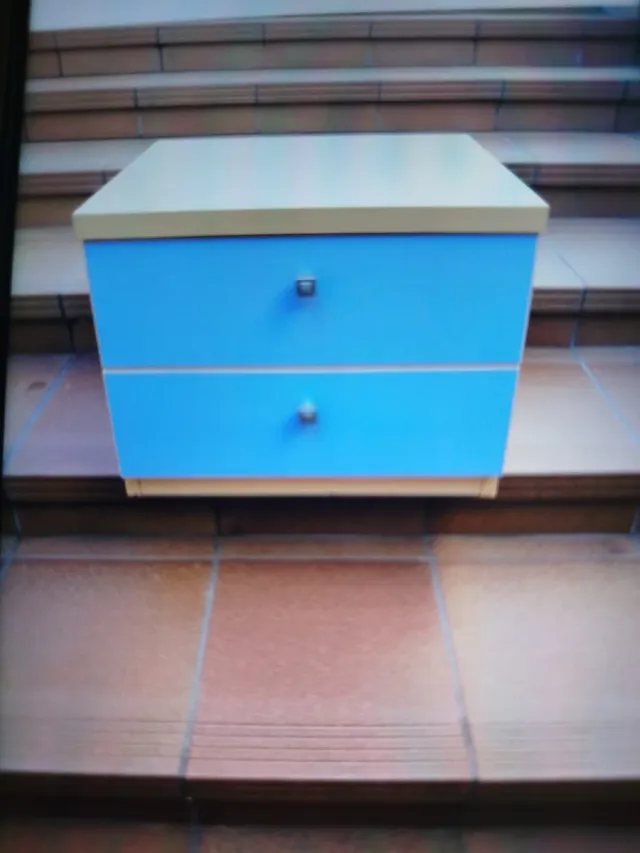 Mesita de noche madera 2 cajones