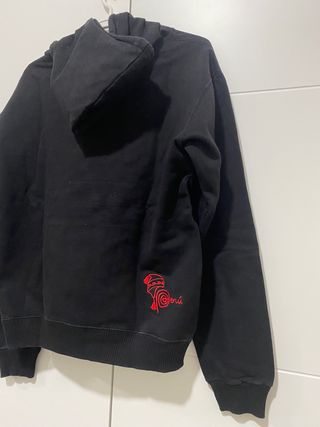 Sudadera negra Perú con capucha talla L