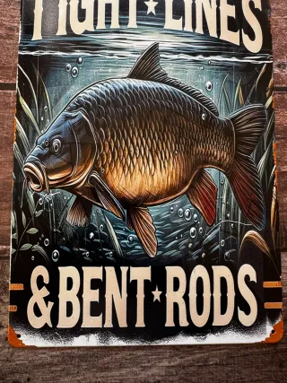 CARTEL DE PESCA CARPA BAJO EL AGUA CARPFISHING