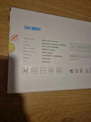Tablet Alcatel A3 10 WiFi Nero