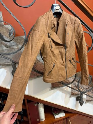 Giacca ONLY pelle marrone donna