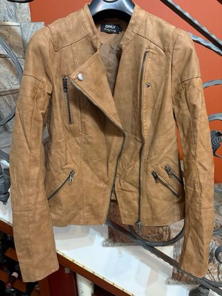 Giacca ONLY pelle marrone donna