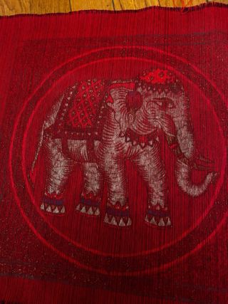 Tessuto dipinto elefante Thailandia