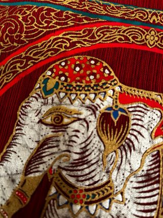 Tessuto dipinto elefante Thailandia