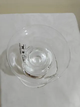 Porta candela cristallo e argento 925