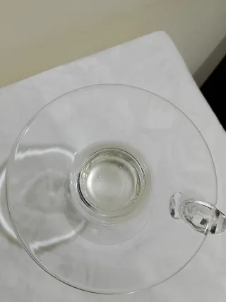 Porta candela cristallo e argento 925