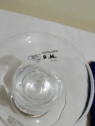 Porta candela cristallo e argento 925