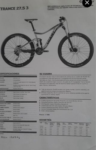 Bicicleta Giant Trance 27.5 3