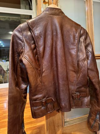 Cazadora Piel Marrón Ralph Lauren Talla S