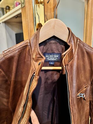 Cazadora Piel Marrón Ralph Lauren Talla S