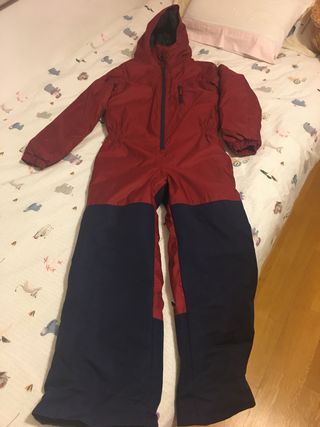 Mono de Nieve Infantil Rojo y Azul