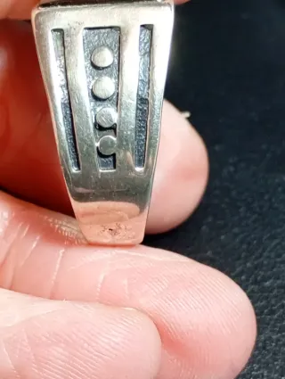 Anillo Plata Ley Sello Cuadrado