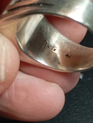 Anillo Plata Ley Sello Cuadrado