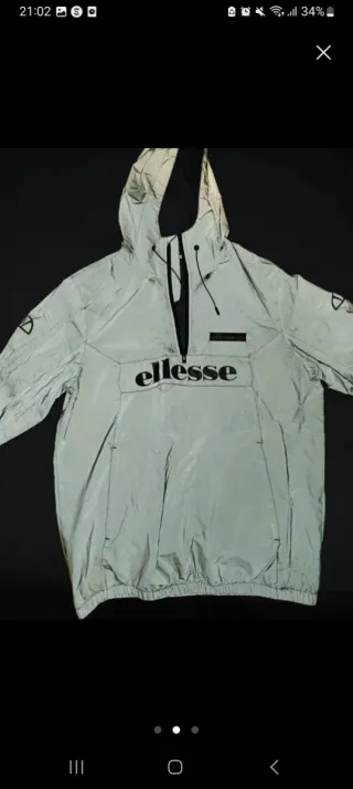 Sudadera ellesse plateada y negra