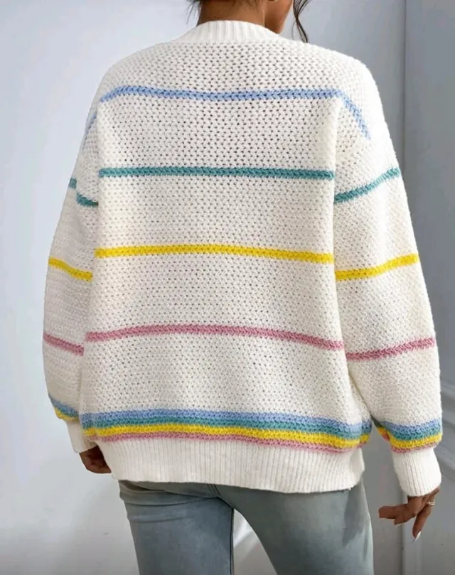 Giacchetta a maglia multicolore