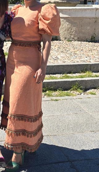 Conjunto Blanca Martin naranja vestido